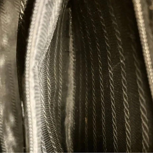 Authentic Prada Black and Tan Croc-Pattern Shoulder Bag - Picture 5 of 10